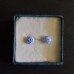 stud earrings Light blue Flower